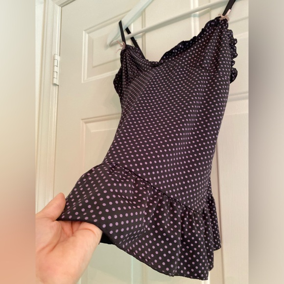 SOLD y2K purple polka cami with bows - Picture 5 of 5